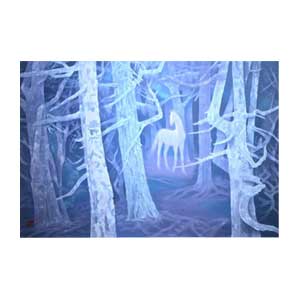 東山魁夷『白馬の森』