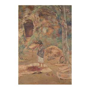 黒田清輝『赤小豆の簸分』