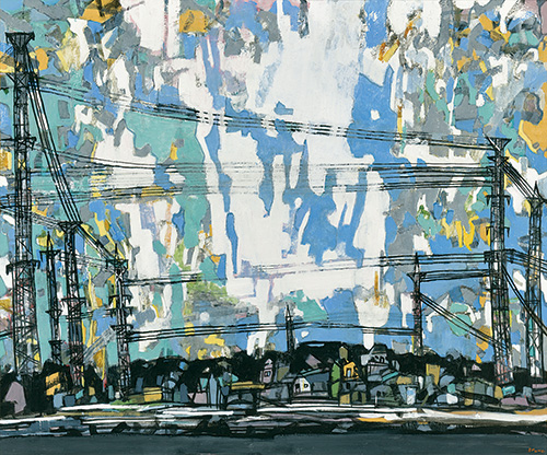 手賀沼の送電塔