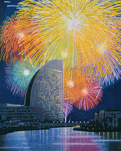 木版横浜37・花火